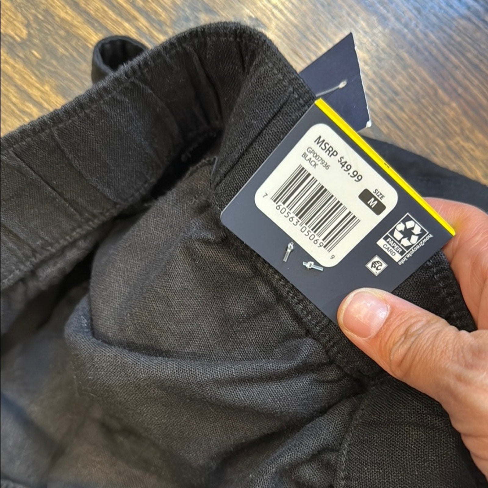 GAP Midnight Black Relaxed Pants xl linen woman's new