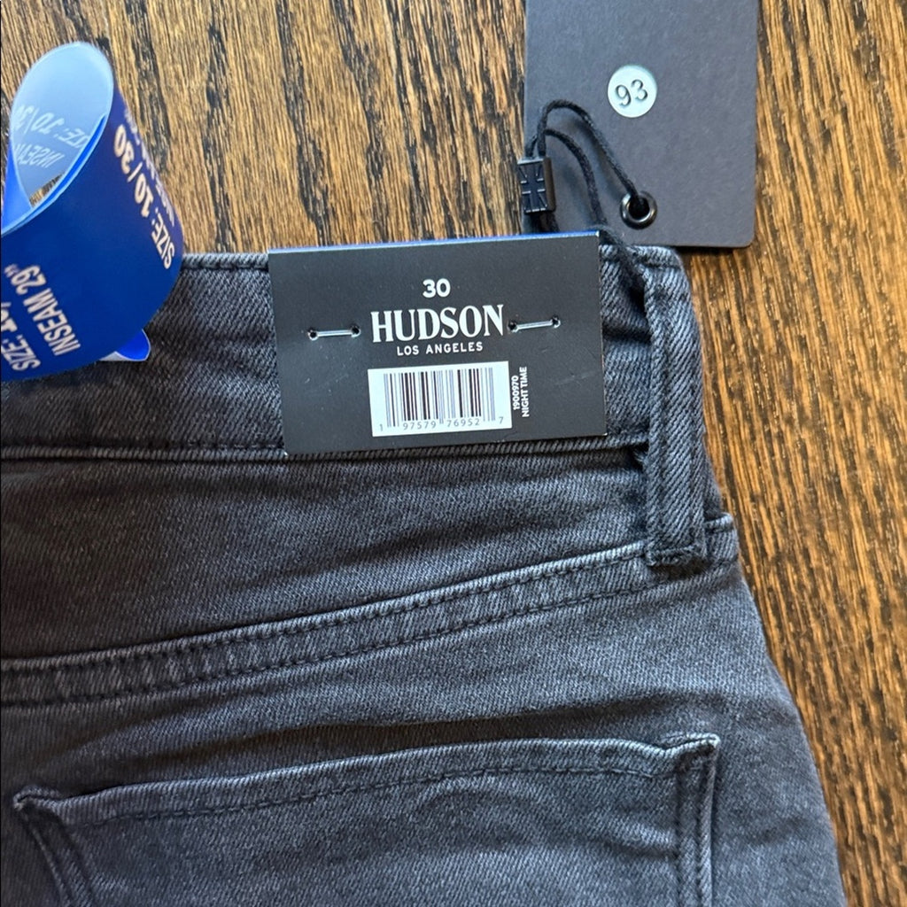 Gray Straight-Leg Jeans Hudson 30 Women's