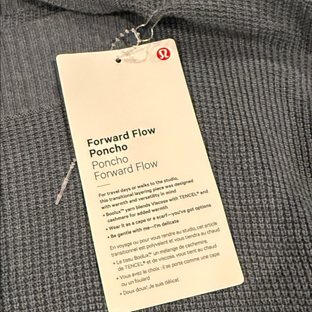 Lululemon flow poncho sweater Gray Sweater onesize NEW