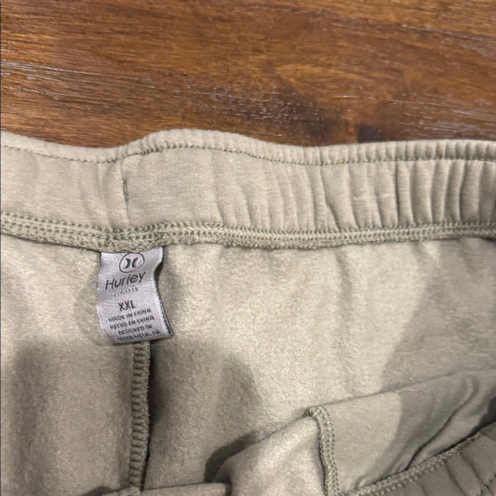 Hurley Men's Fleece Shorts - Olive xxl cozy shorts NEW