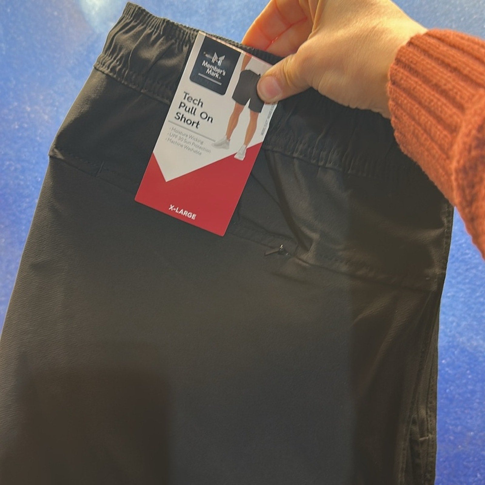 New men’s athletic  Member's Mark Tech Pull On Short - black xxl