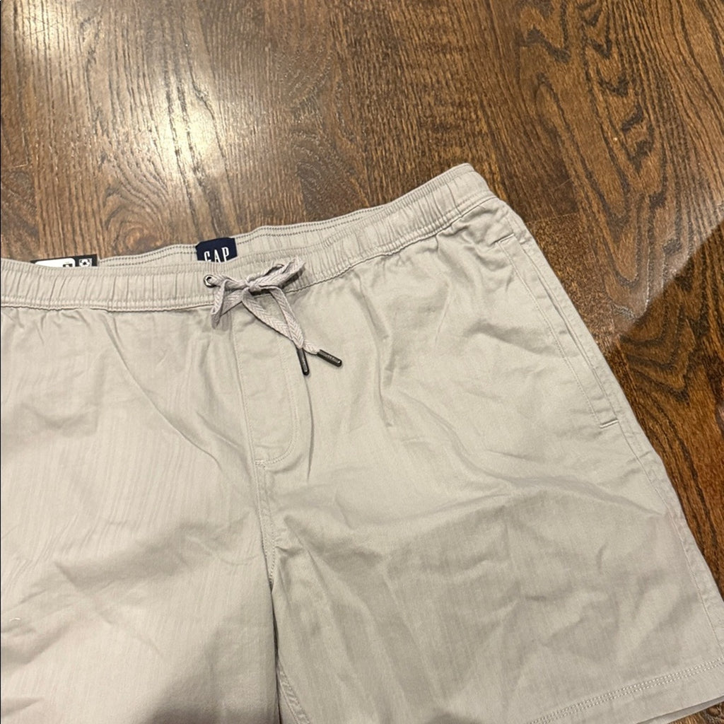 GAP Men's Light Gray Flat Front Shorts xl grey NEW