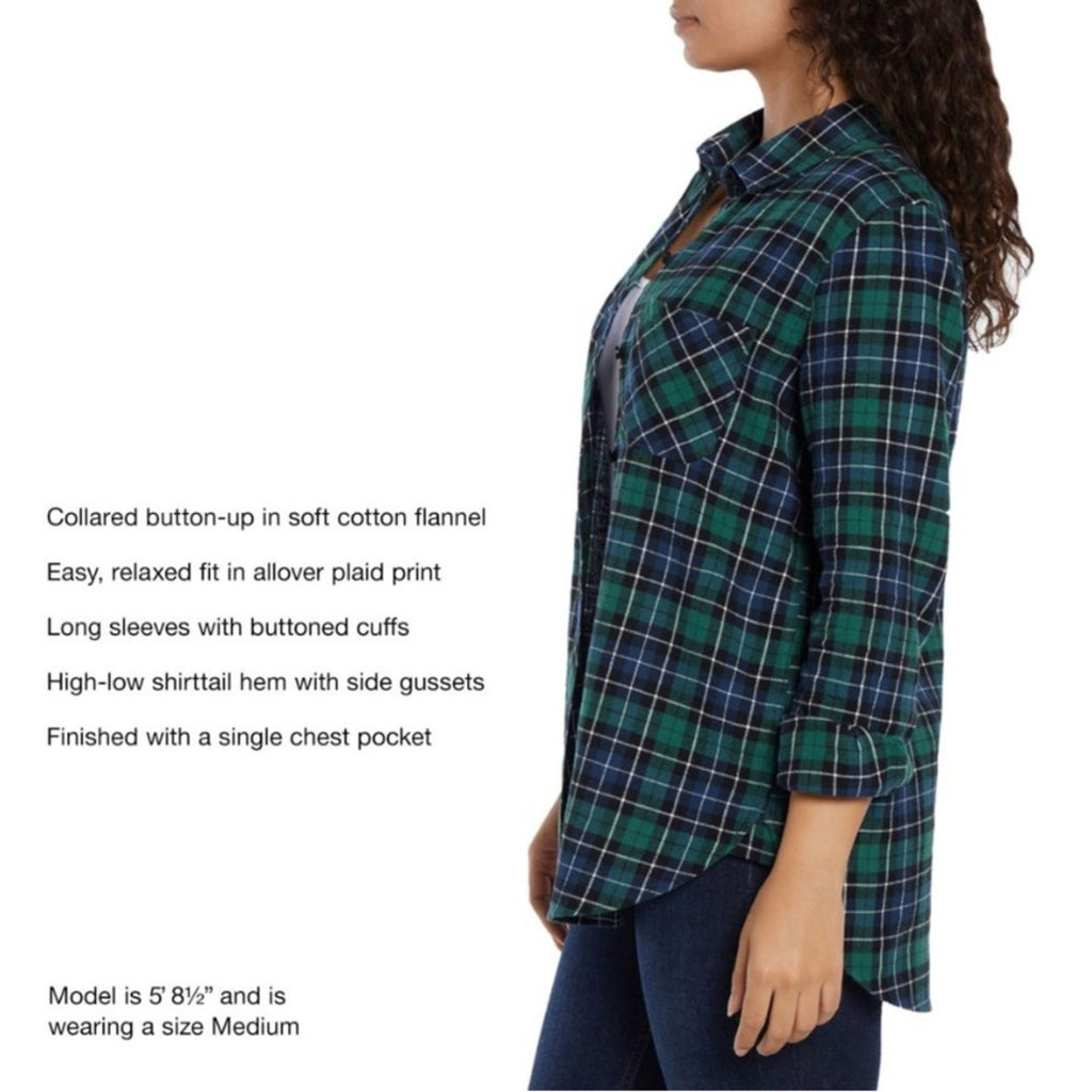Ladies GAP Plaid Button-Up Shirt flannel small nwt