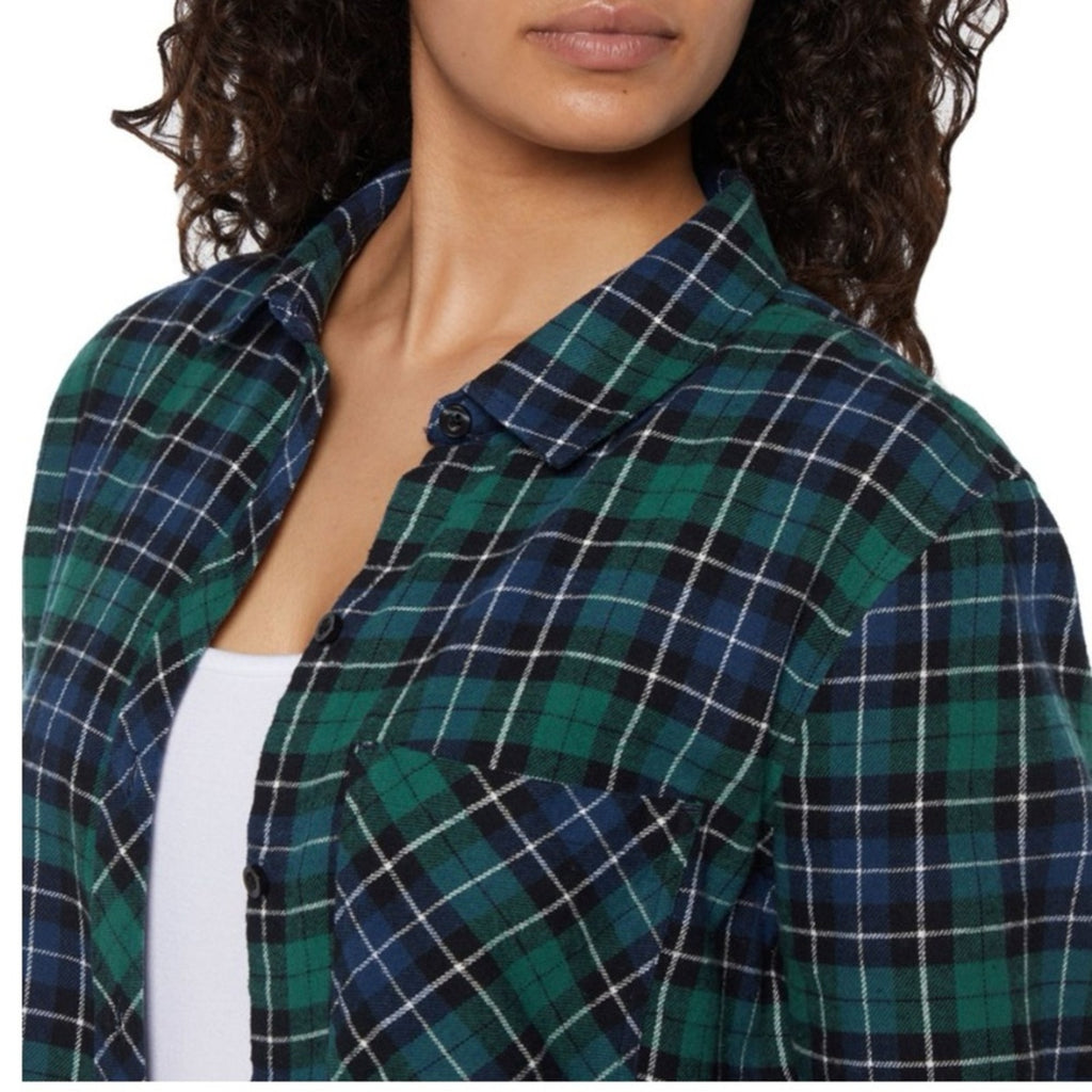 Ladies GAP Plaid Button-Up Shirt flannel small nwt