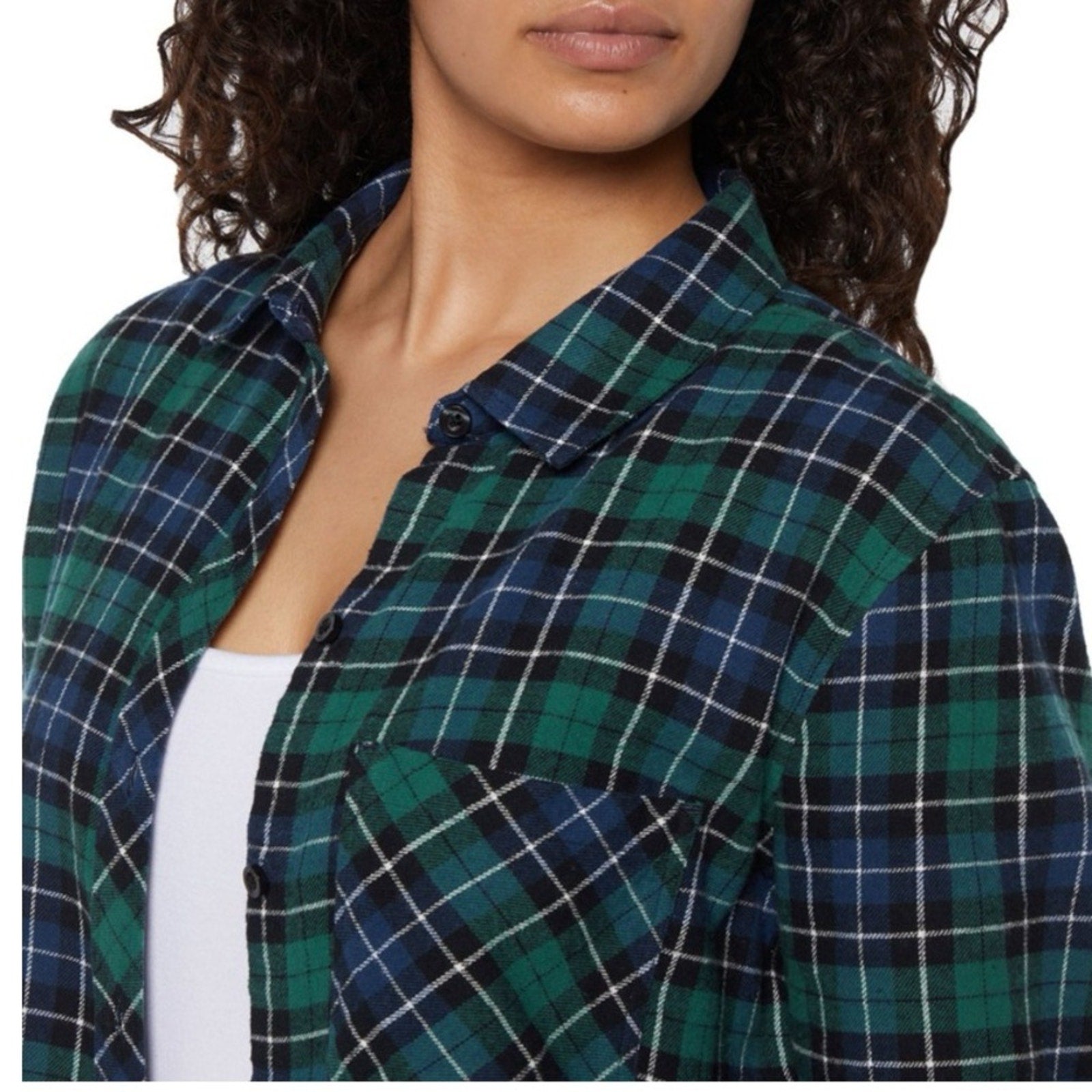 Ladies GAP Plaid Button-Up Shirt flannel small nwt