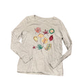 Talbots Gray Long Sleeve Shirt with Leaf Print petite P used