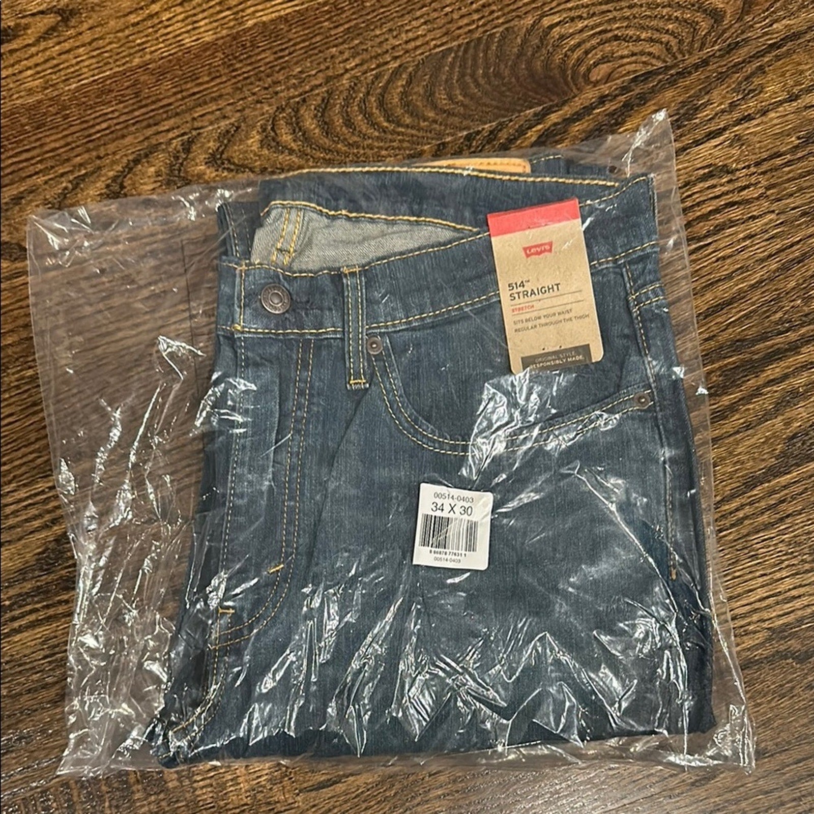 Levi's 514 Straight Jeans - Blue 34x30 NEW