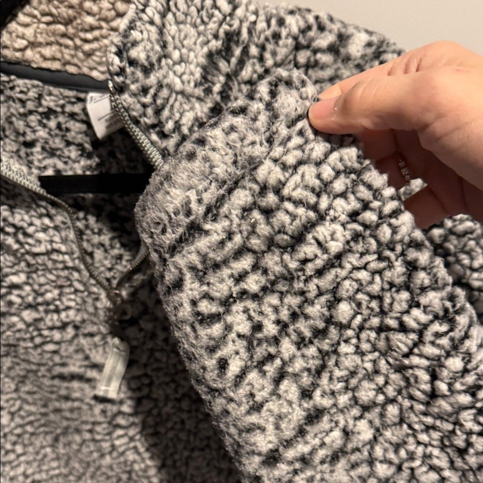 Gray Sherpa Pullover Sweater Poshmark logo large