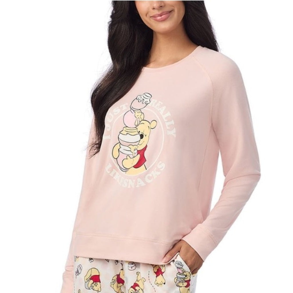 Disney woman’s Winnie the Pooh XL Pajama Set - Pink and Yellow