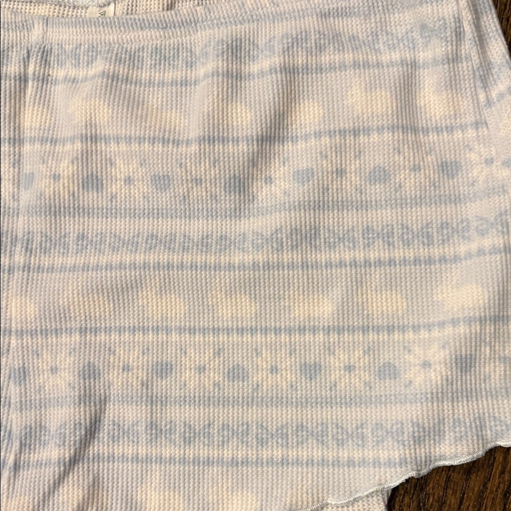 Wild fable Cozy pajama set L top XL bottom Blue Patterned bunny NEW