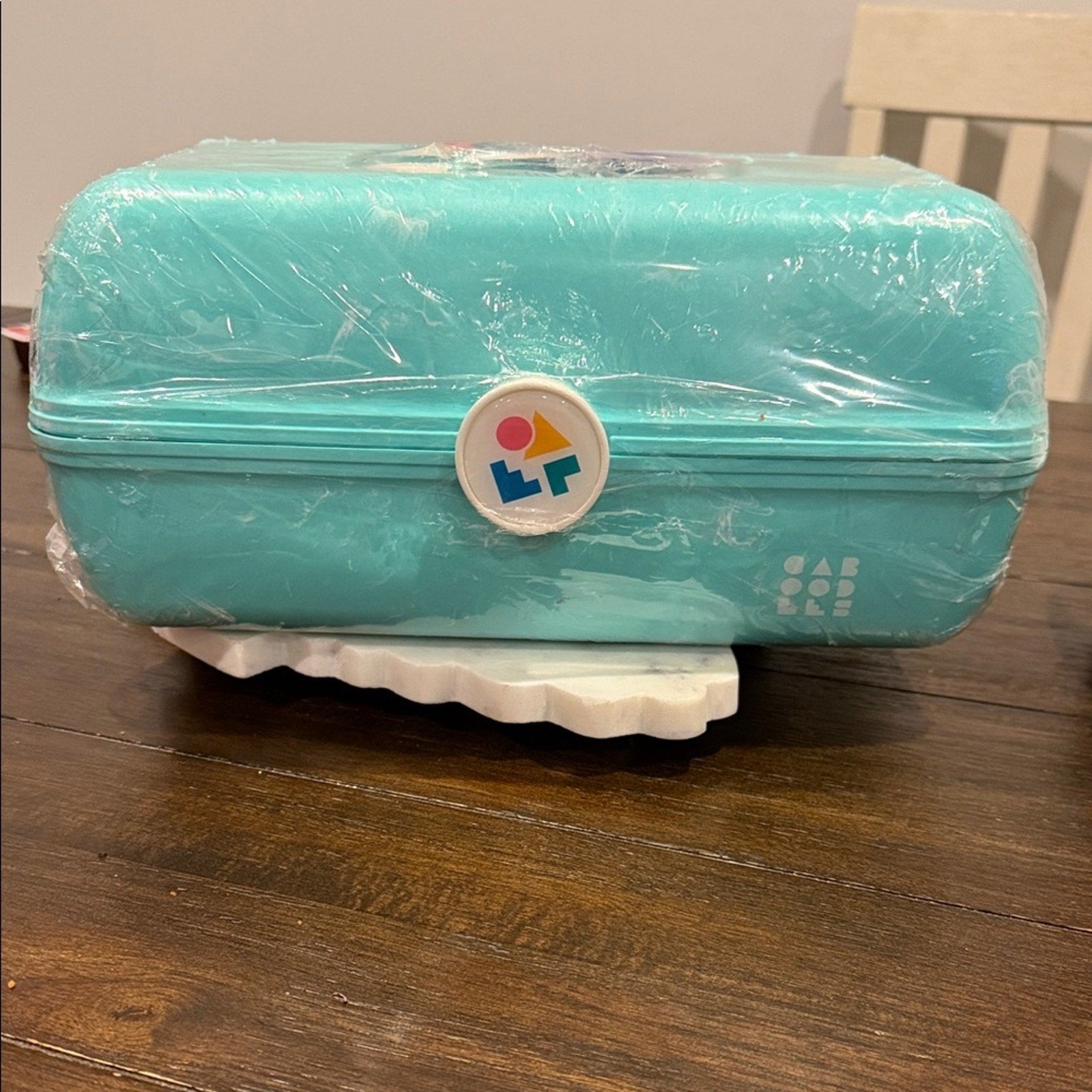 Turquoise Claire’s caboodle make up case seafoam  with storage make up