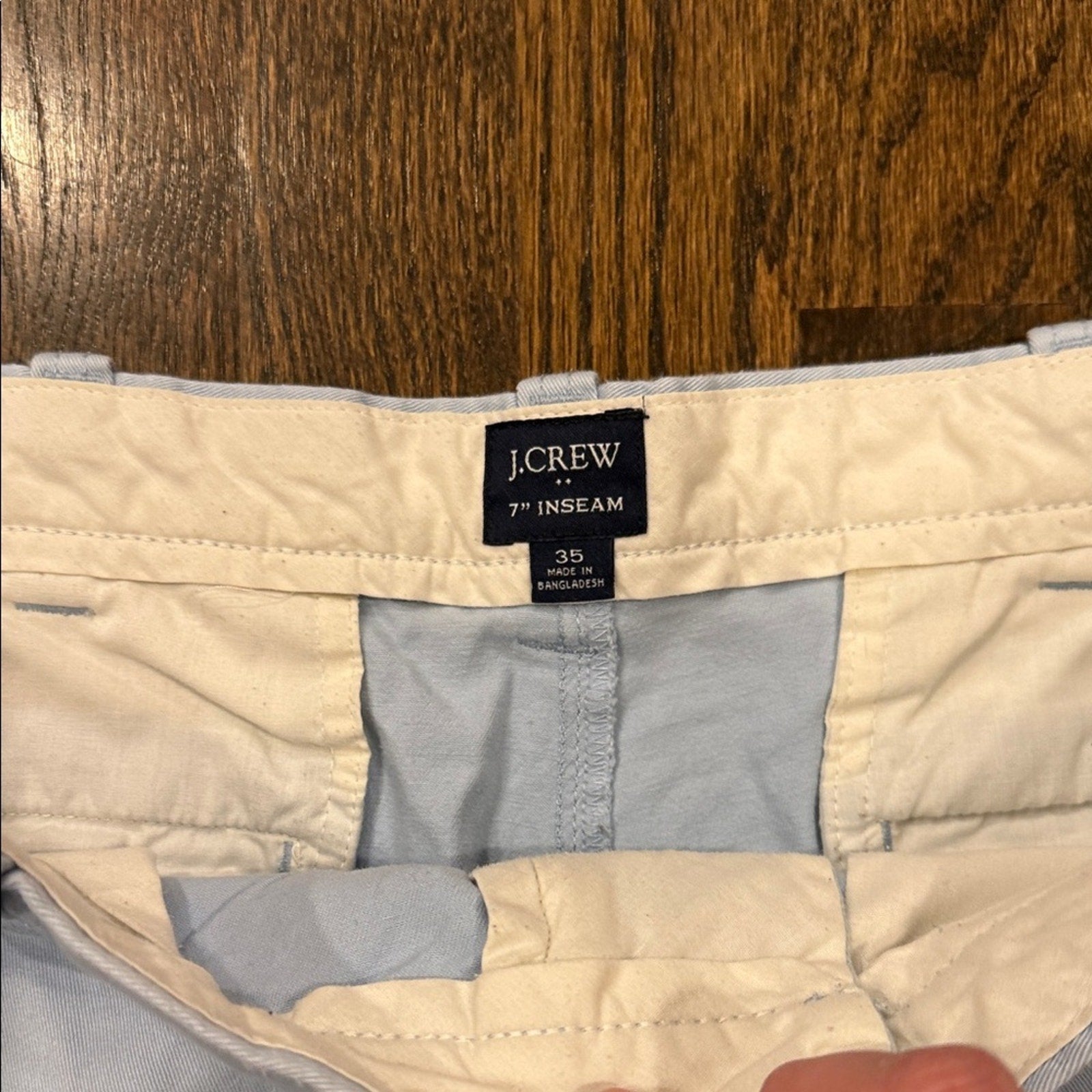 J.Crew 35 waist Men's Light Blue Shorts 7 inch inseam