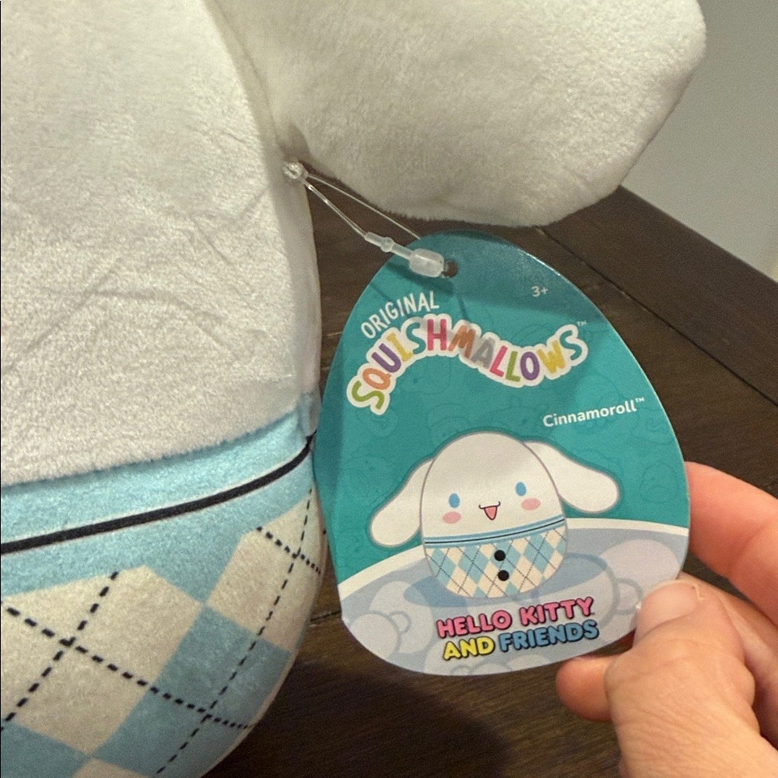 Squishmallows White and Blue Cinnamoroll Plush hello Kitty new
