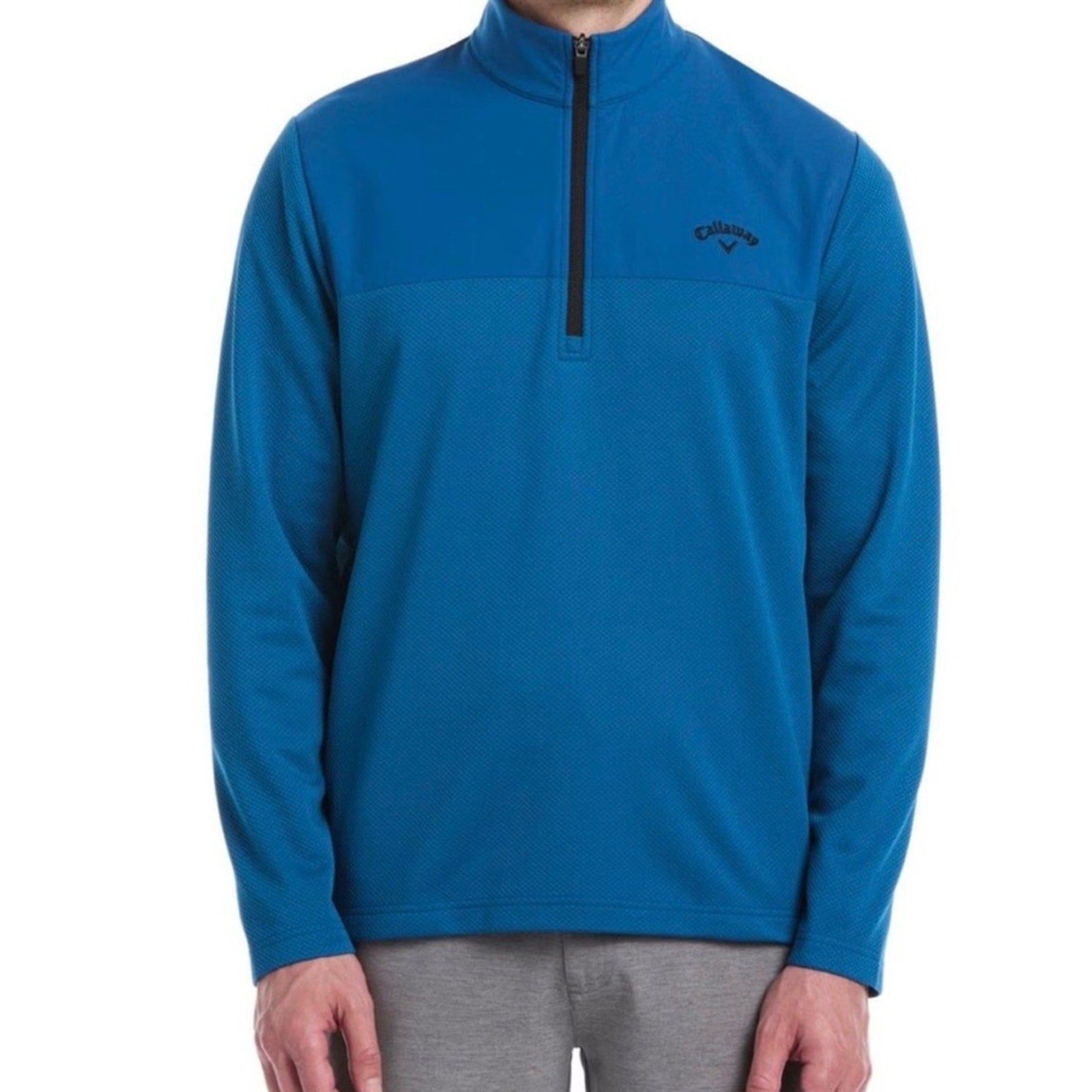 Callaway Vibrant Blue Long Sleeve Pullover Mens XL NEW