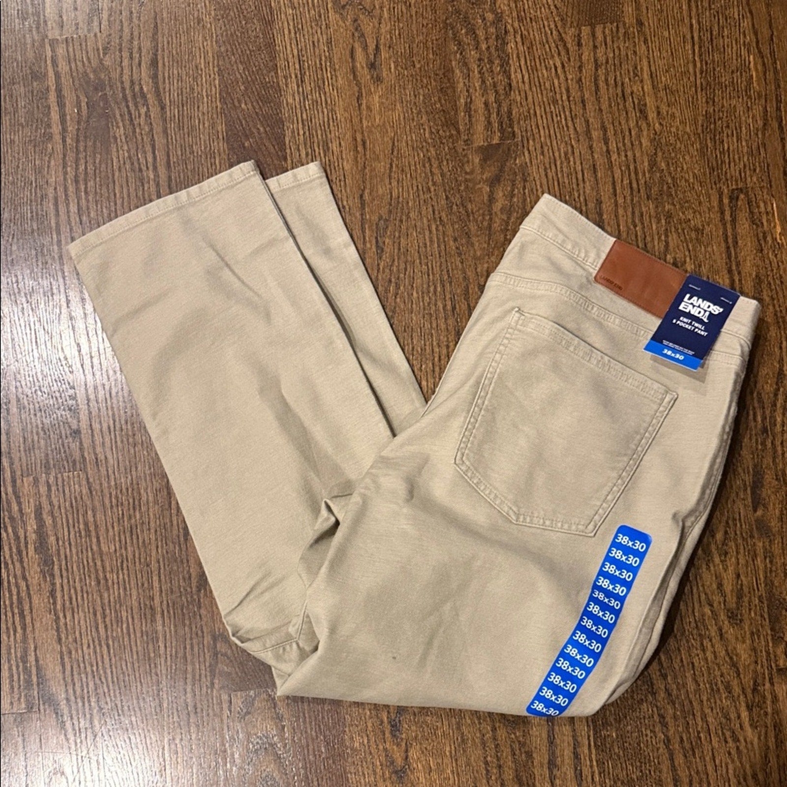 Lands' End Men's Tan Chinos 38X30 pants NEW