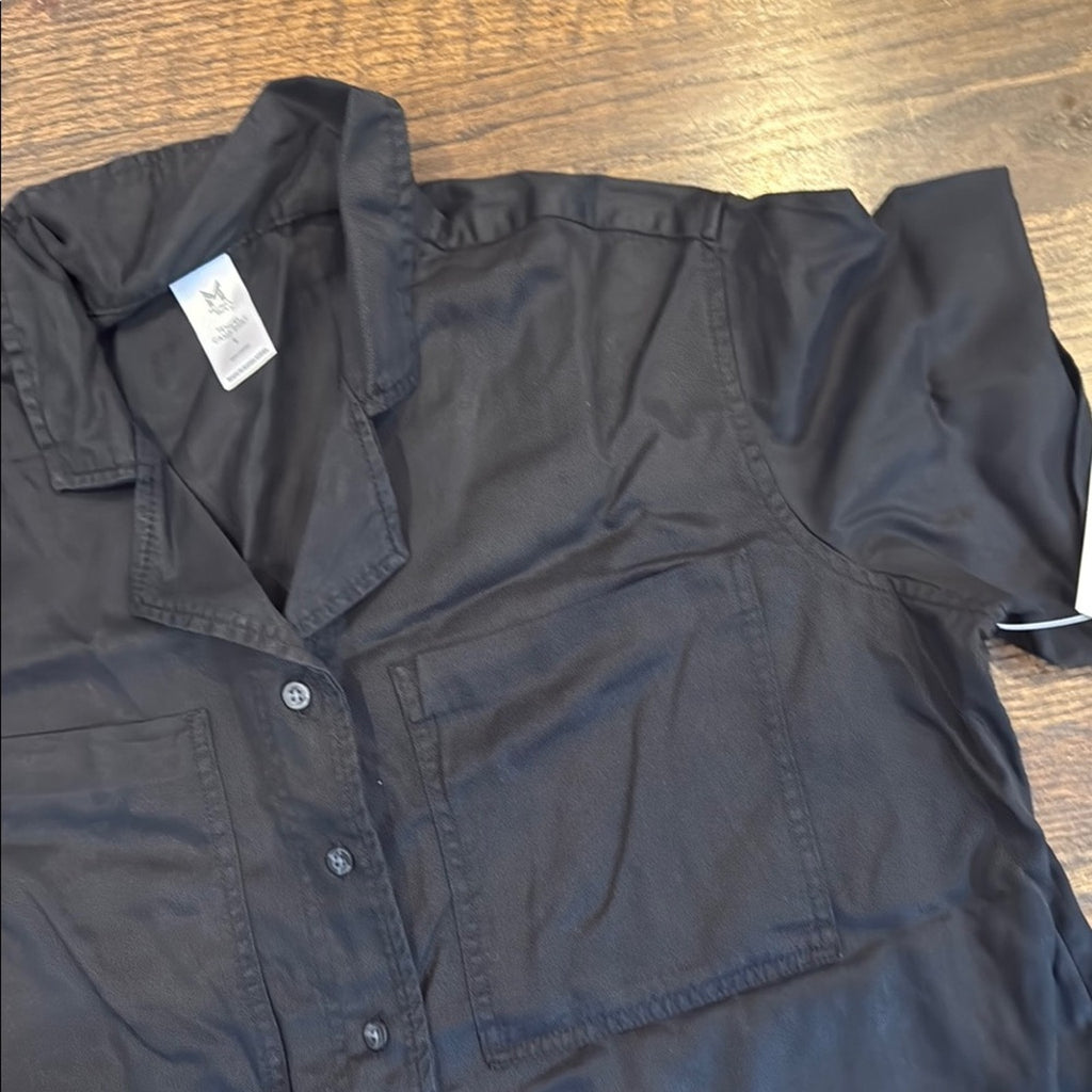Member's Mark Ladies Black Short Sleeve Shirt large NEW