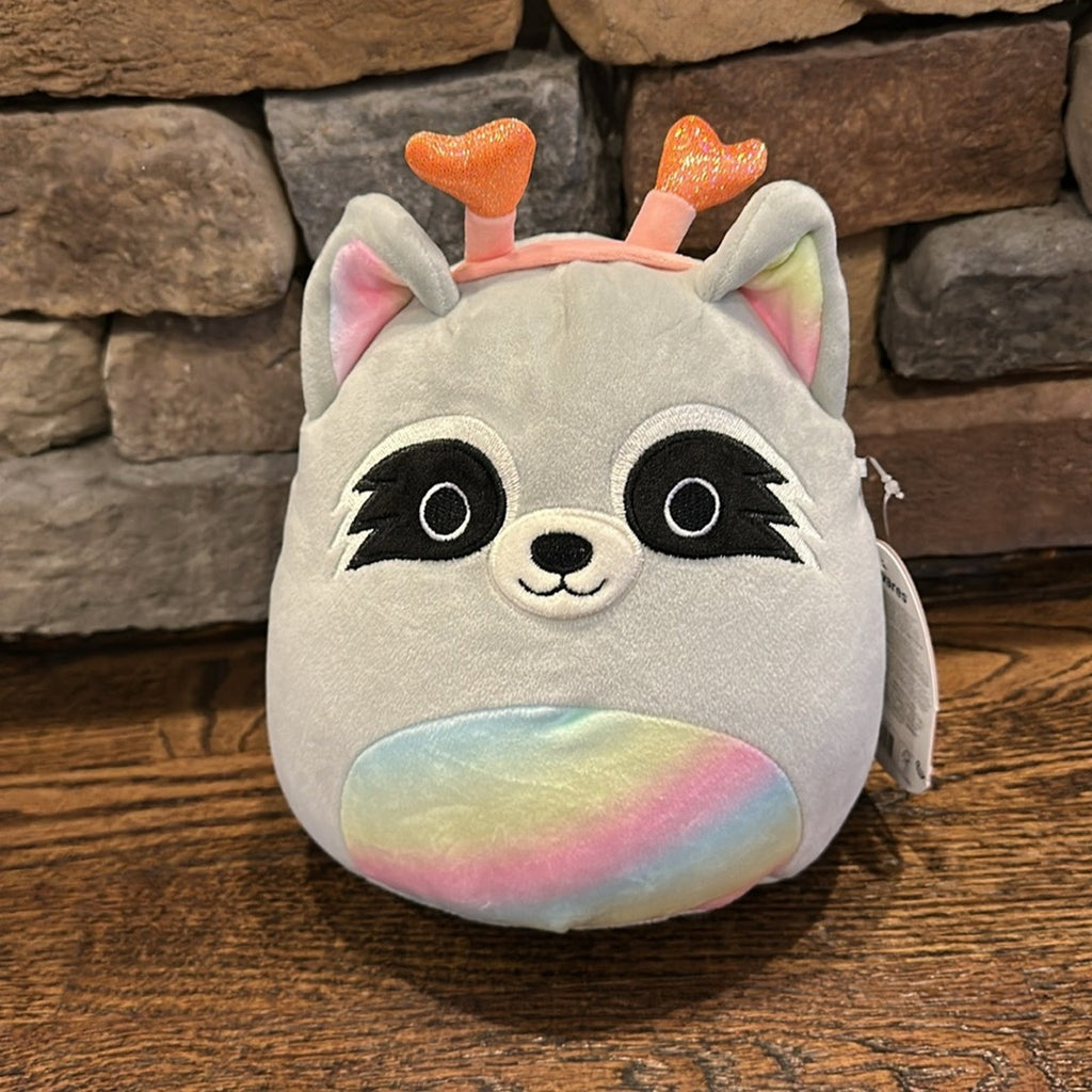 Squishmallows Gray Raccoon Plush Toy max medium size NEW