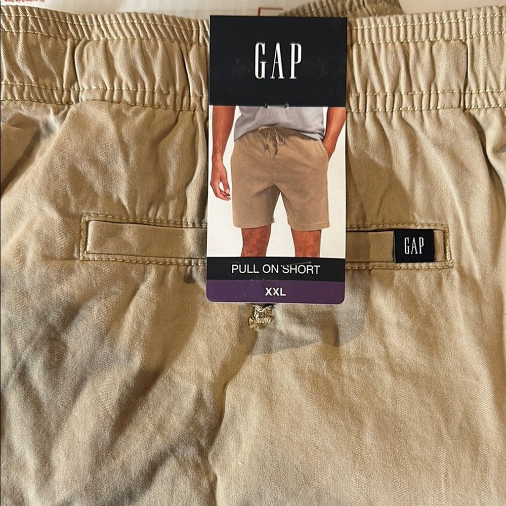 GAP Tan Pull-On Shorts XXL new men’s shorts khaki drawstring loose