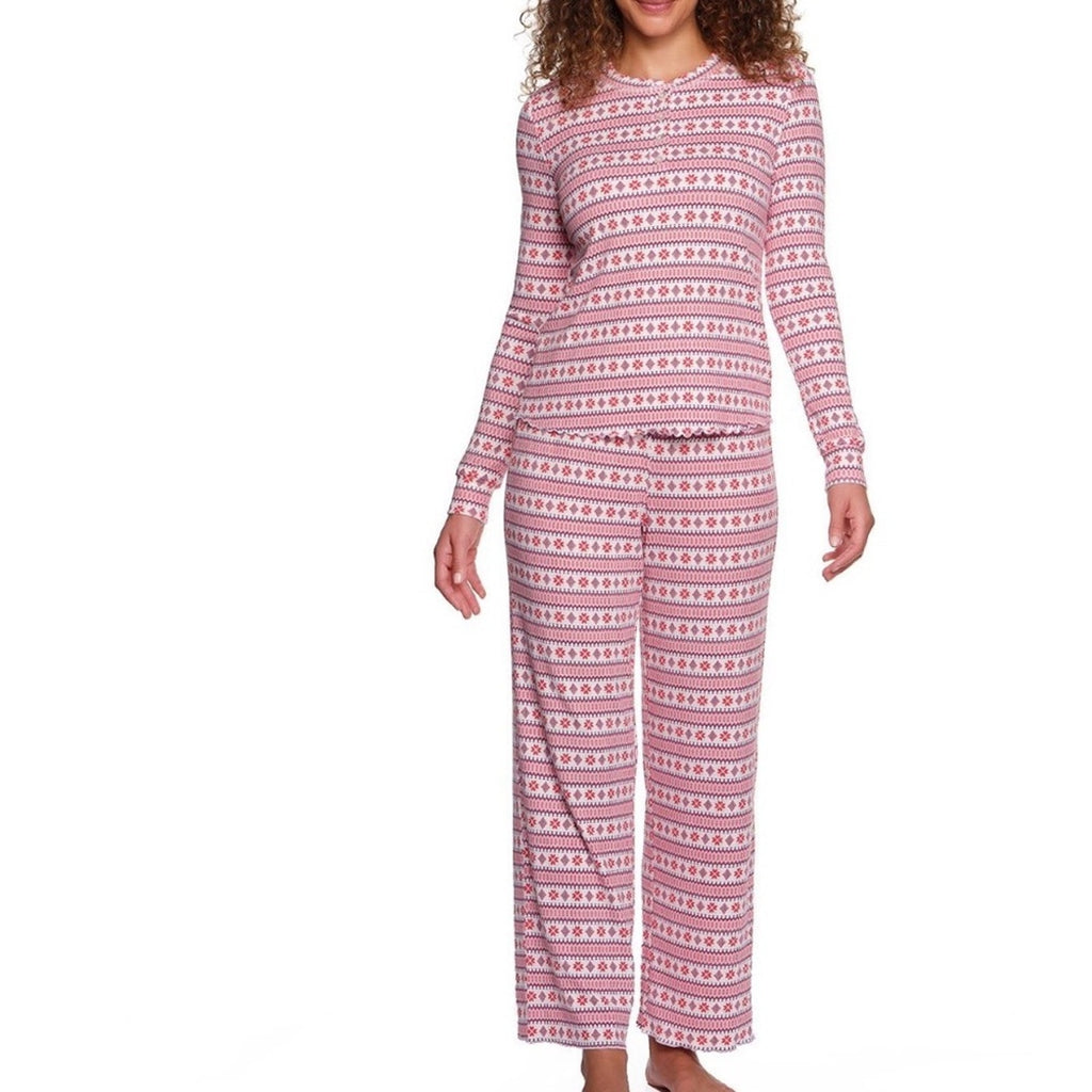 Loft Cozy Pajamas set in Red and White ladies lounge set Medium NEW