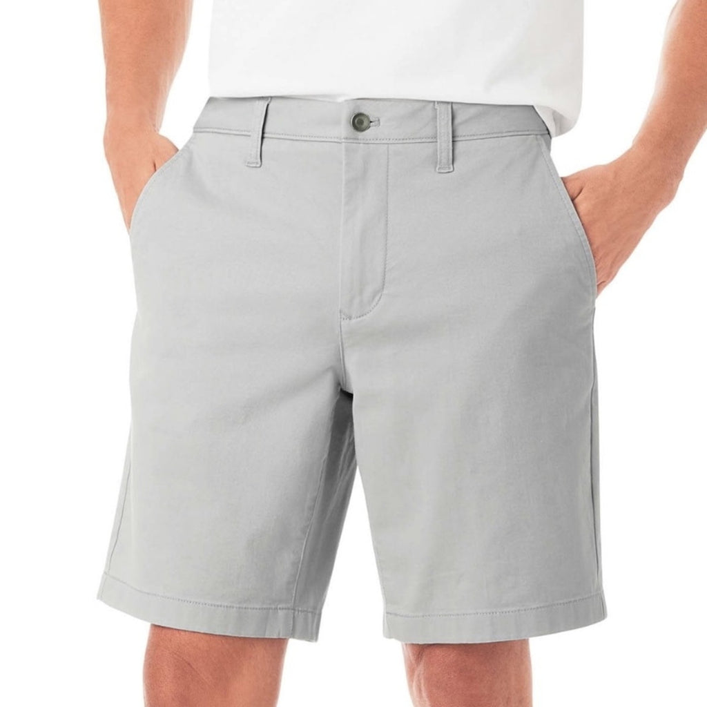 Members Mark Men's light khaki 40 flat front  Casual Shorts NWOT