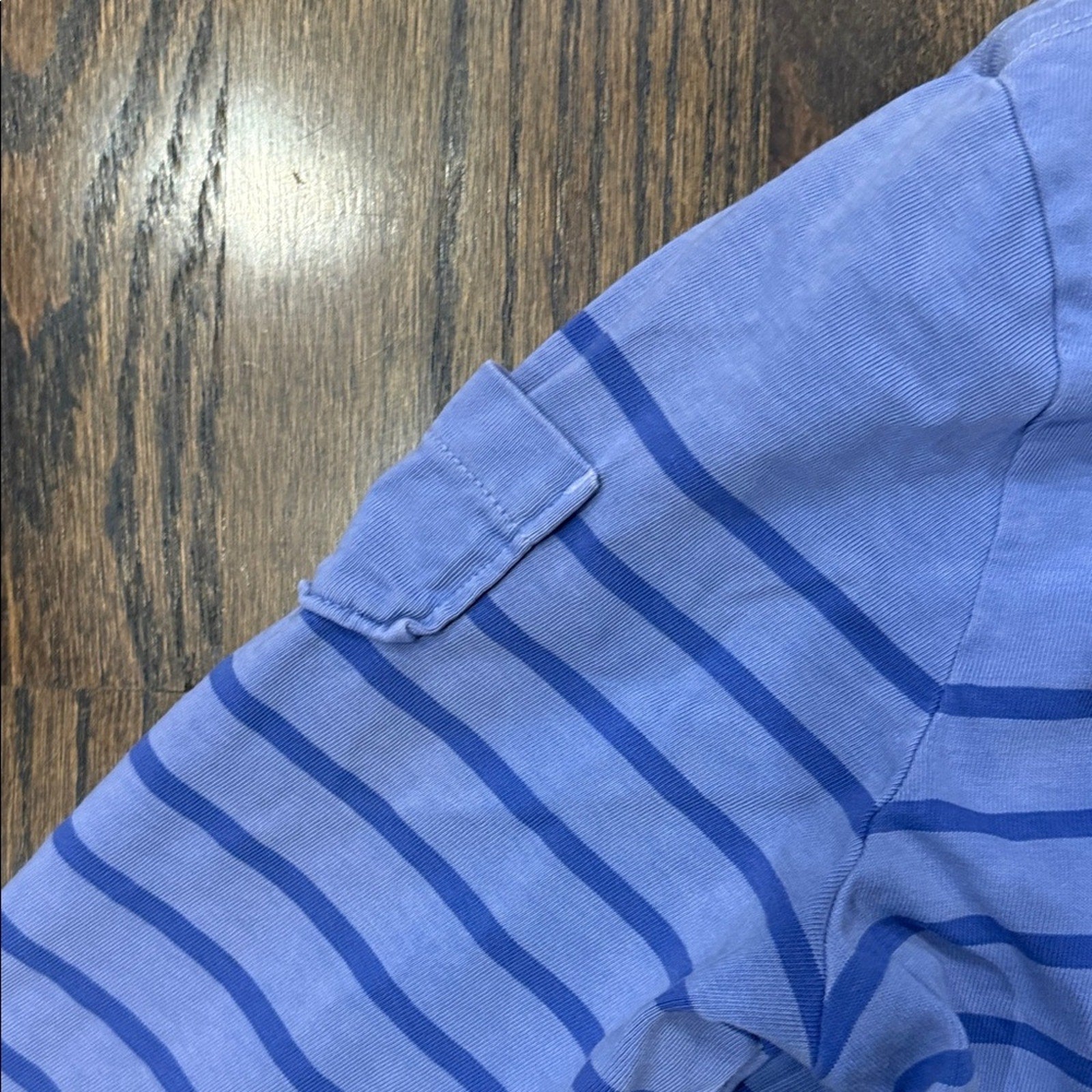 Vineyard Vines Blue Striped Knit Shift Dress 3/4 Sleeve Size Medium