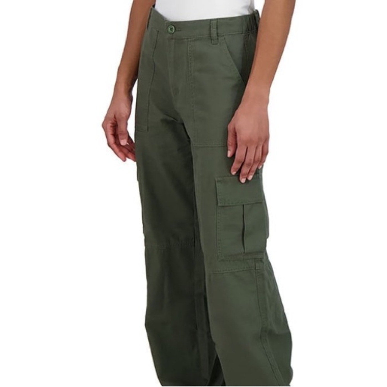 Aeropostale Women’s Olive Cargo Pants Elastic Waist Utility – Medium – NWT