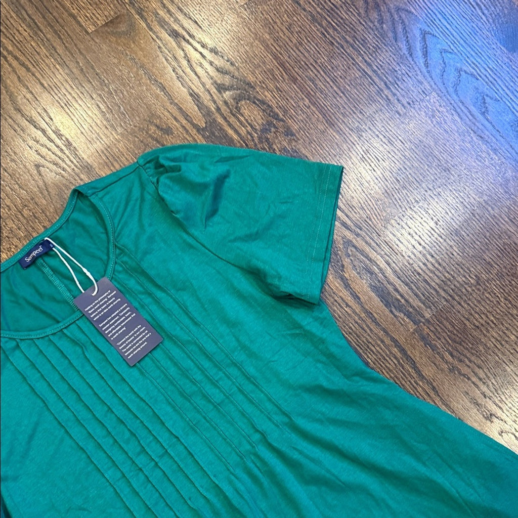 New 🆕 Short Sleeve Dress emerald green with pockets