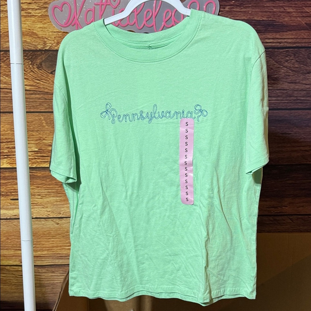 State of Mind Pennsylvania Graphic Tee Green Women’s Small NWT