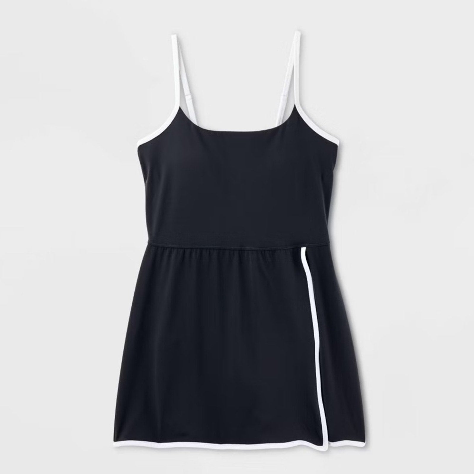 All in Motion Black Dress  with skort shorts White Trim Athletic Medium NEW
