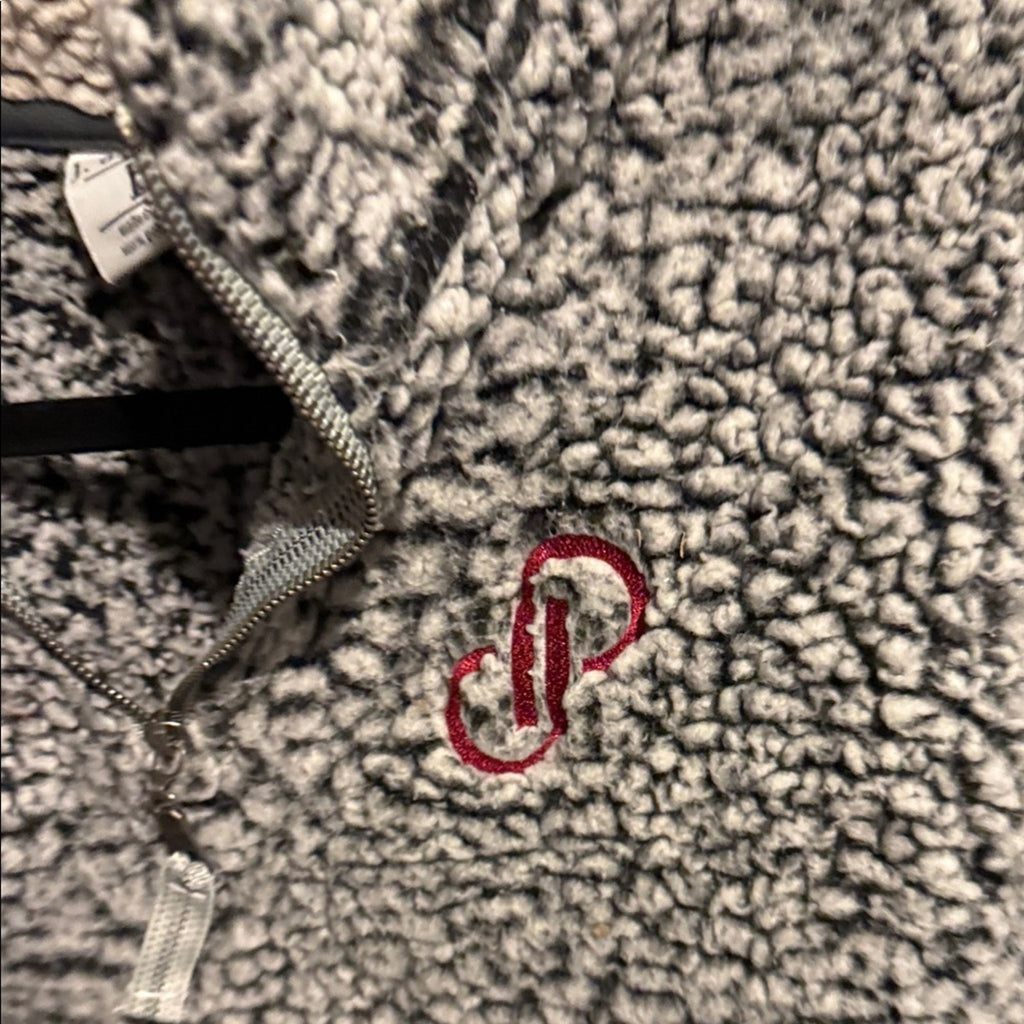 Gray Sherpa Pullover Sweater Poshmark logo large