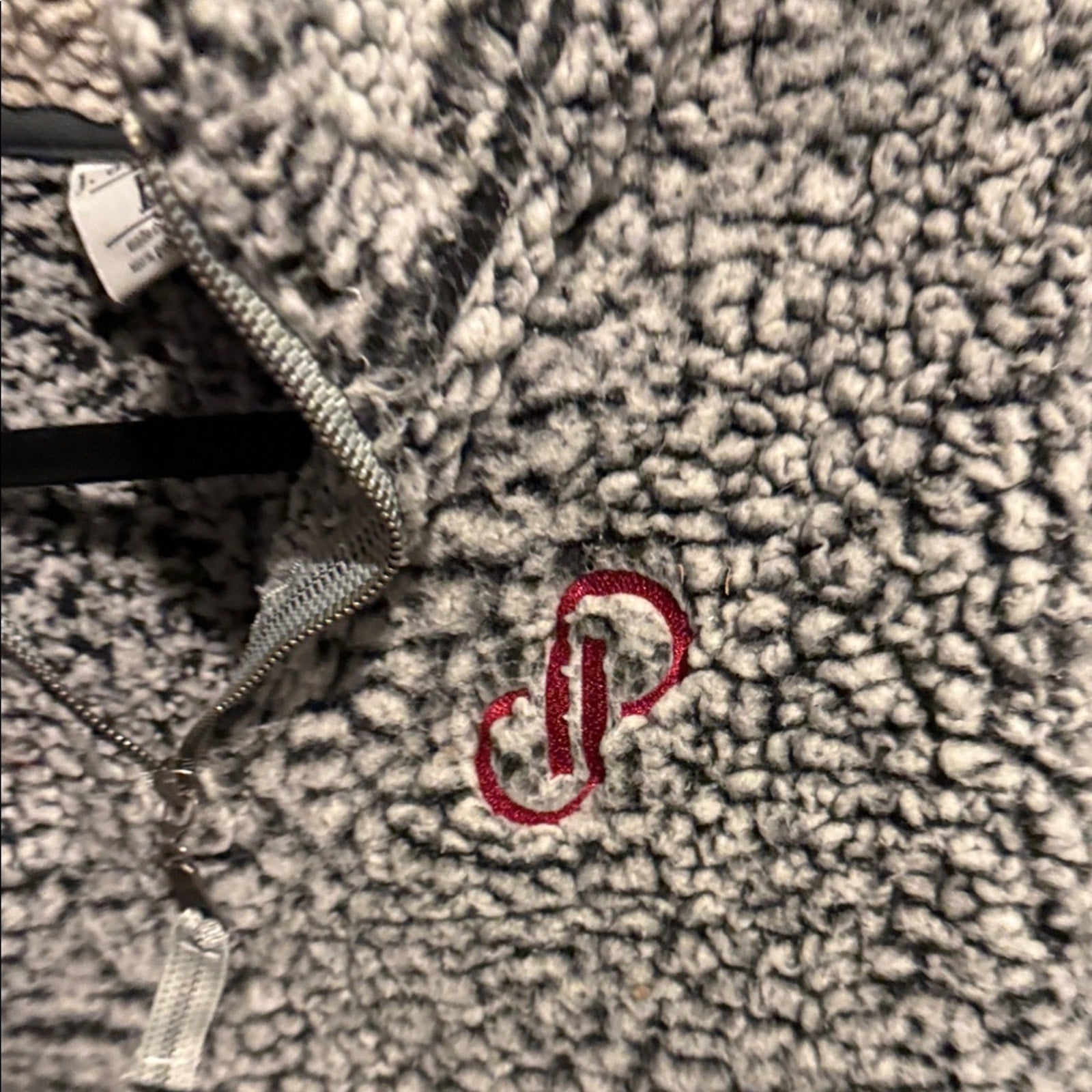 Gray Sherpa Pullover Sweater Poshmark logo large