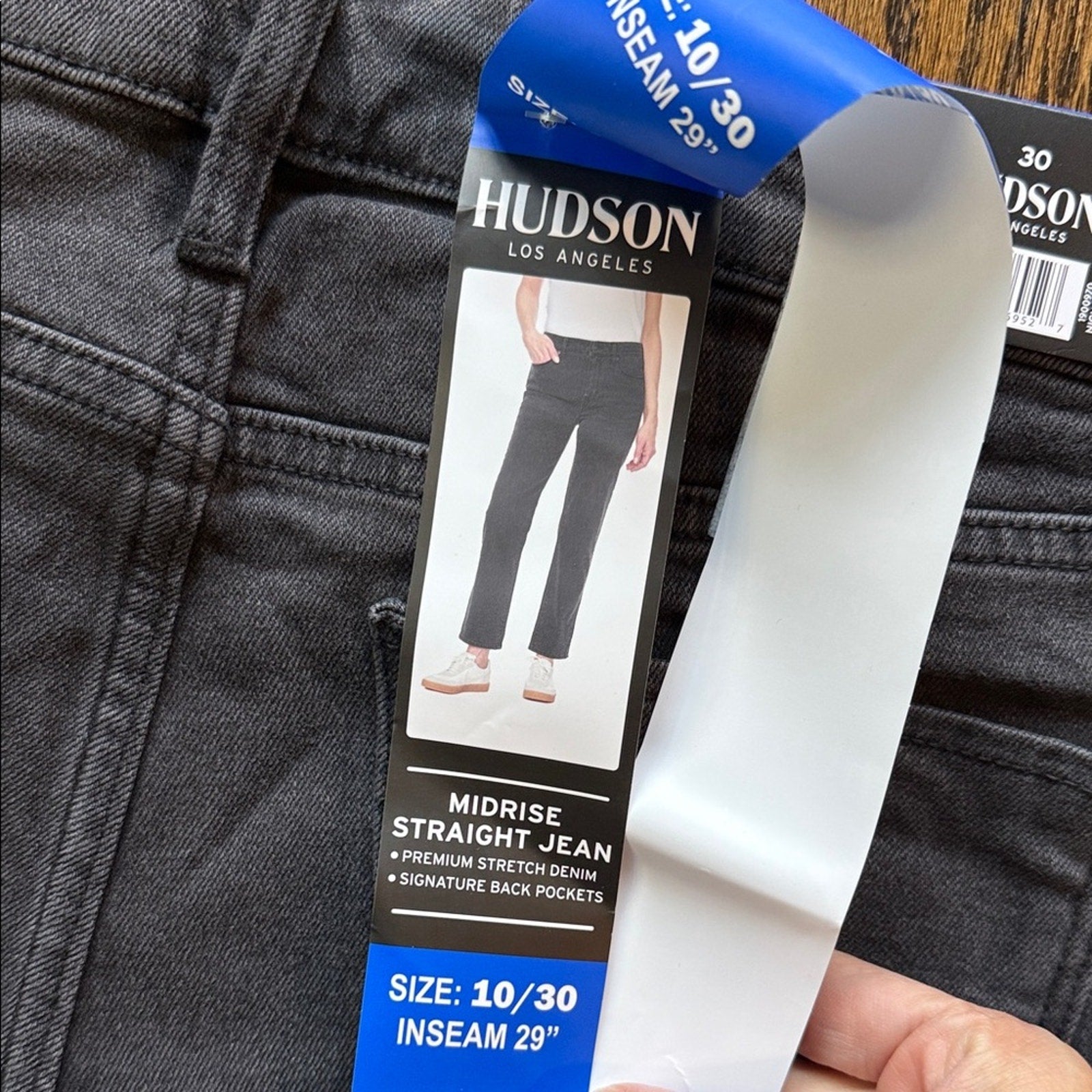 Gray Straight-Leg Jeans Hudson 30 Women's