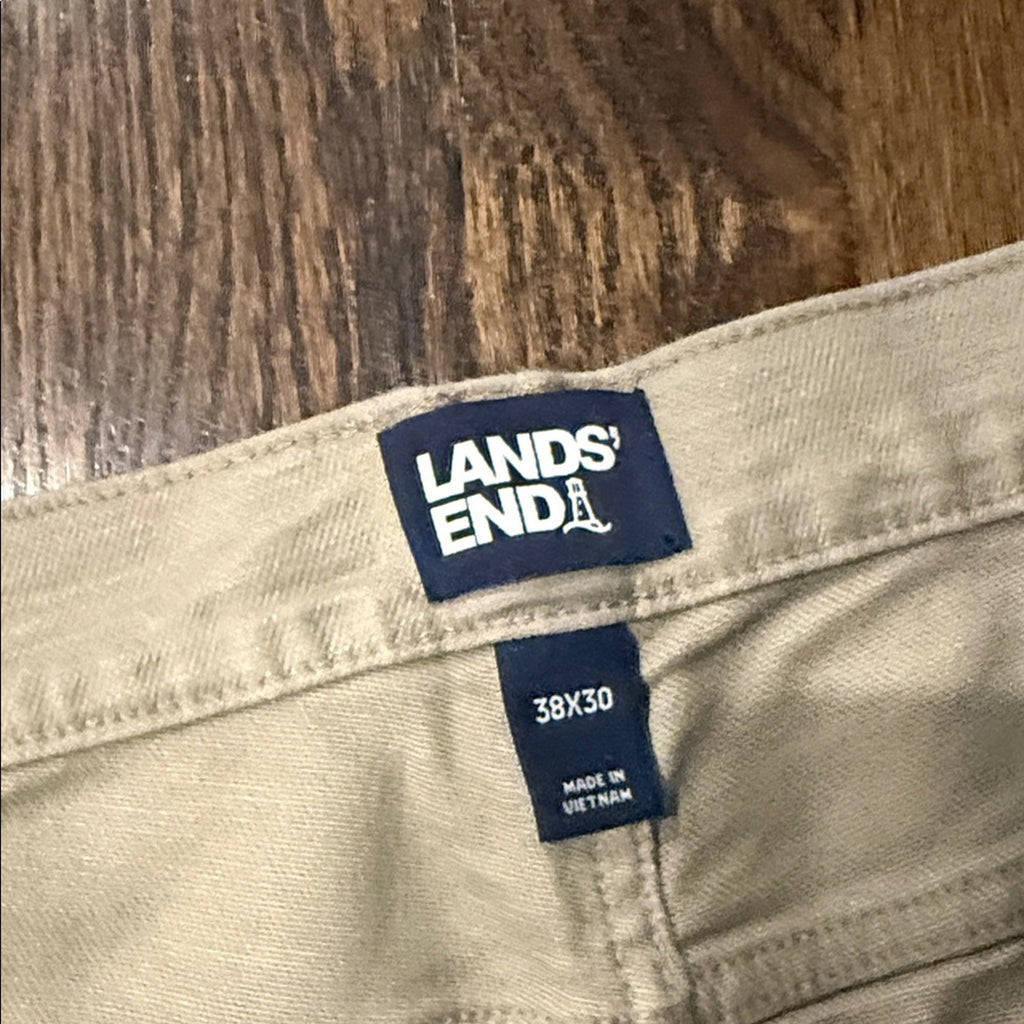 Lands' End Men's Tan Chinos 38X30 pants NEW