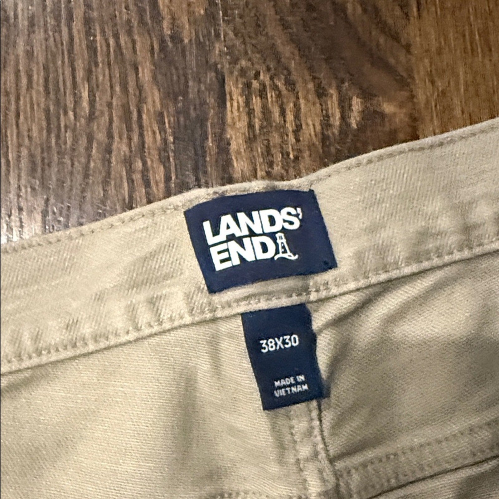 Lands' End Men's Tan Chinos 38X30 pants NEW