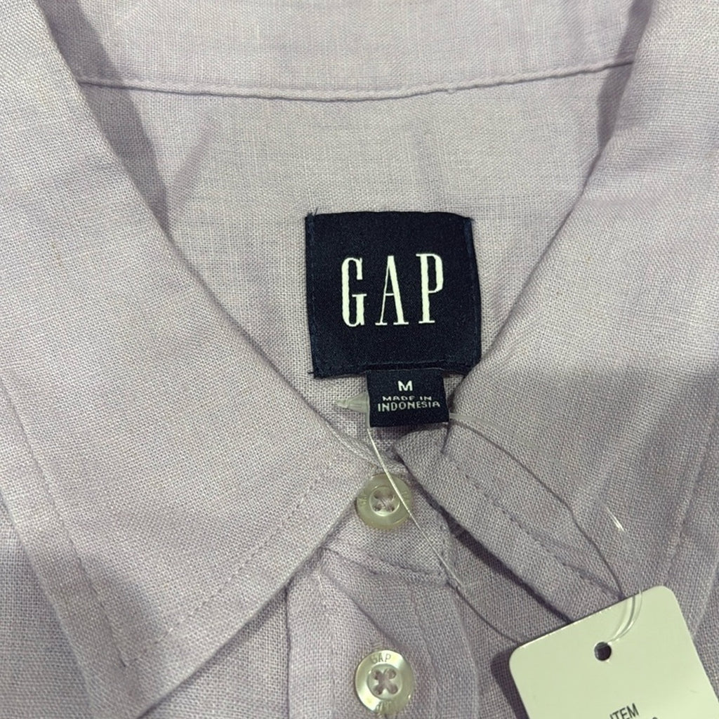 GAP New ladies Medium purple Linen Button Down Top
