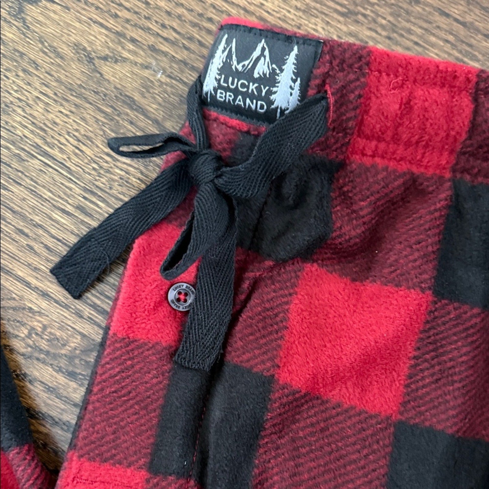 Lucky Brand Red and Black Checkered Pants