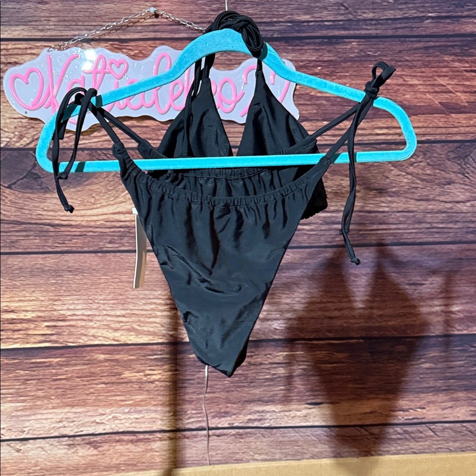 Holipick xl swim  Women's Elegant Black Bikini runs small