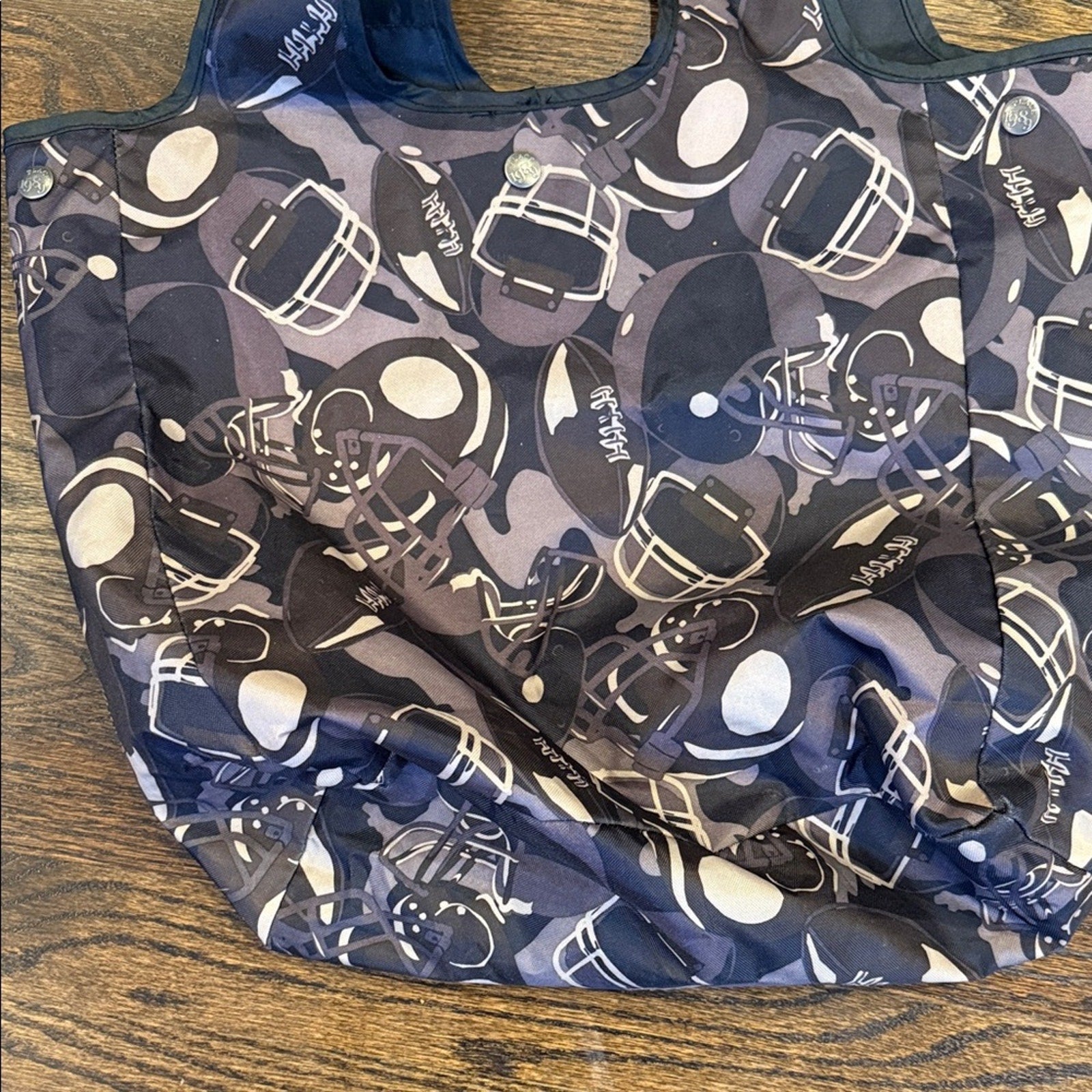 football womans childrens Place Black and Gray Sports Tote Bag