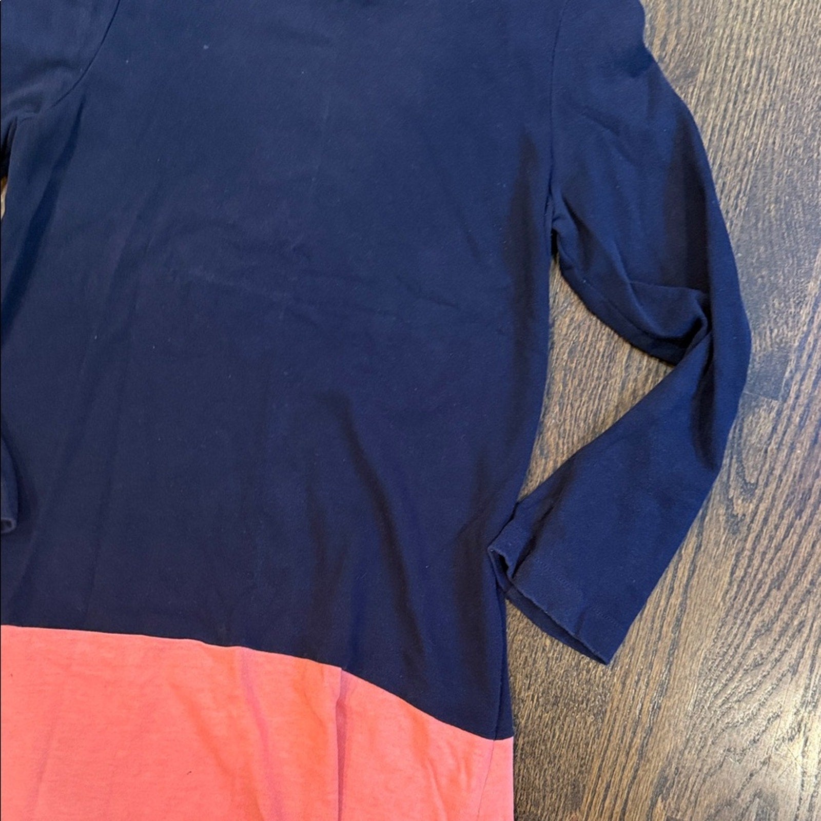 Navy and Coral Colorblock Dress j.crew small used