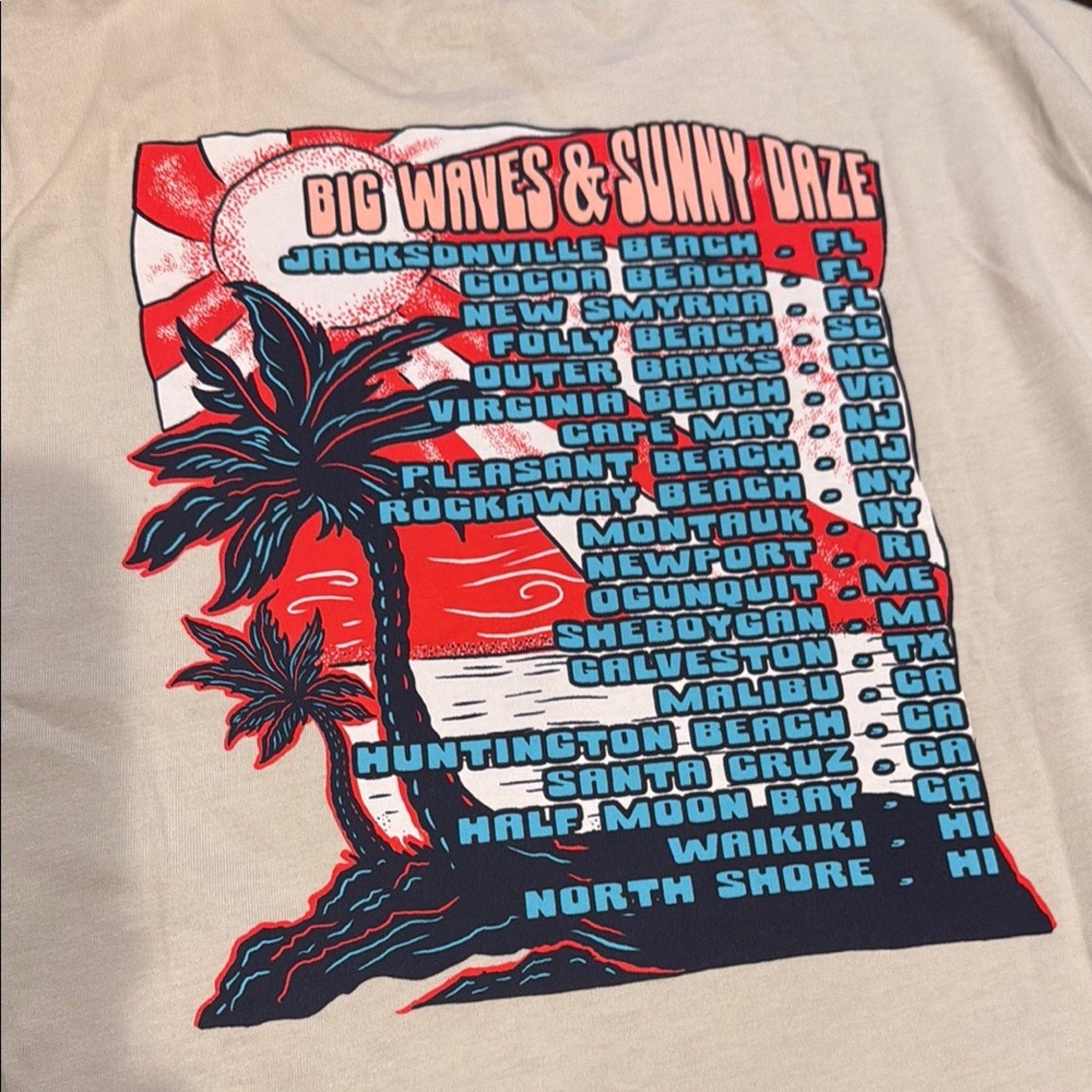 Men's Graphic T-Shirt - Cream/grey xl reel life NEW