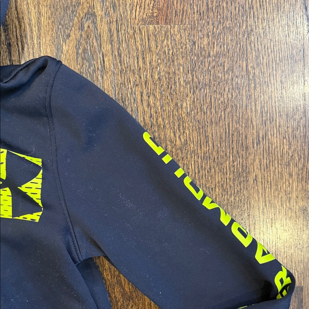 Under Armor Kids' Hoodie in black and Neon Yellow YMD USED
