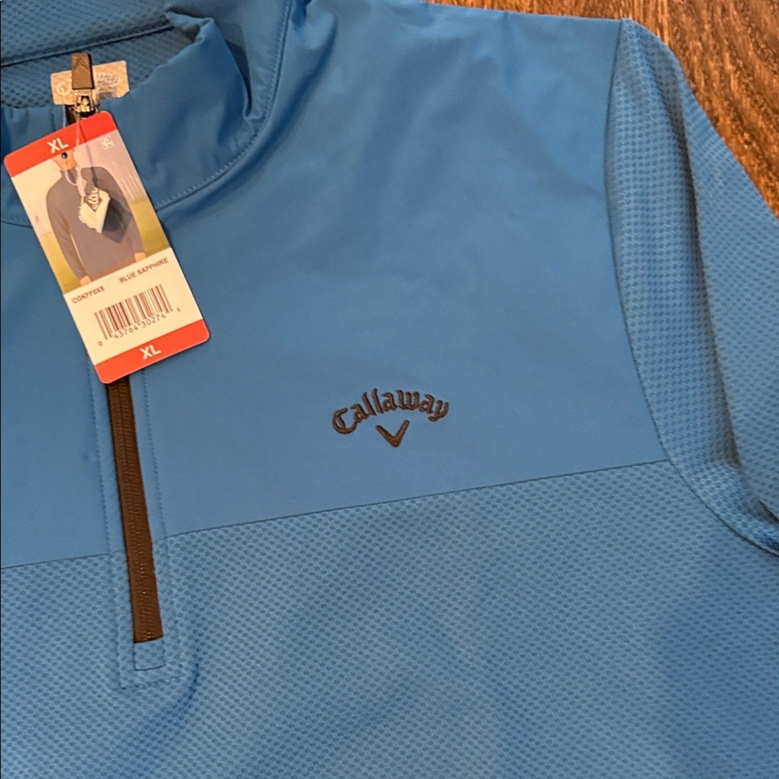 Callaway Vibrant Blue Long Sleeve Pullover Mens XL NEW