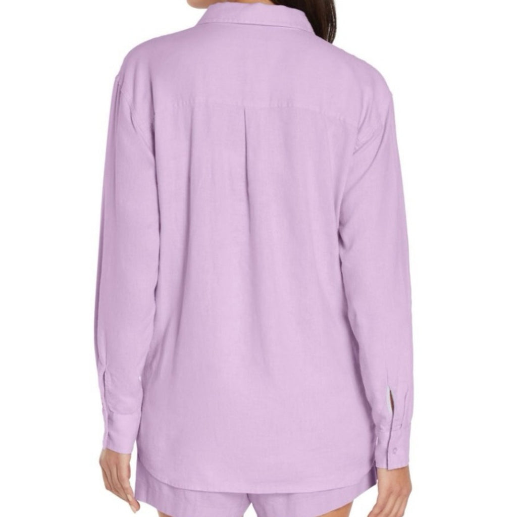 GAP New ladies Medium purple Linen Button Down Top