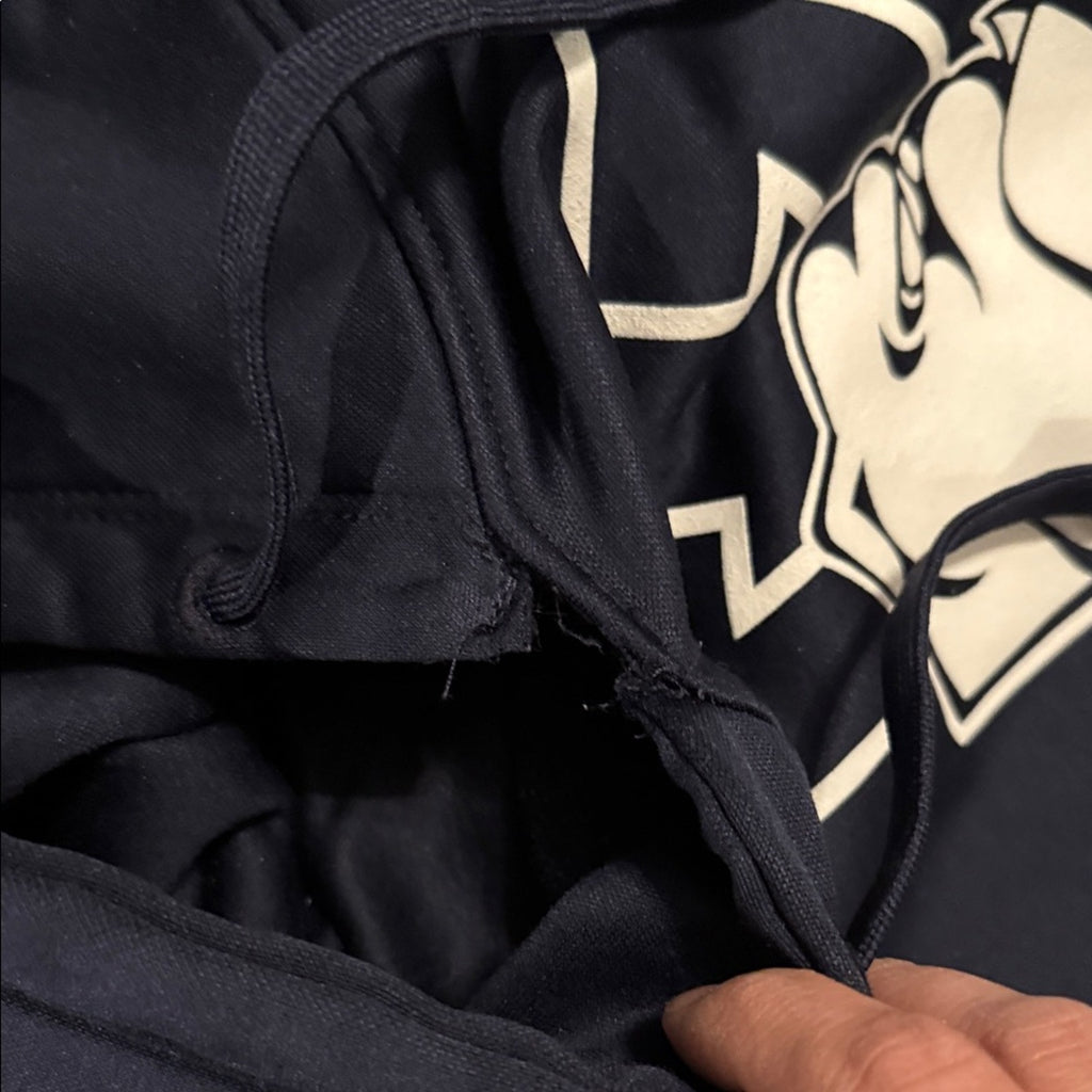 YALE Navy Hoodie with Bulldog Logo Yale unisex small used