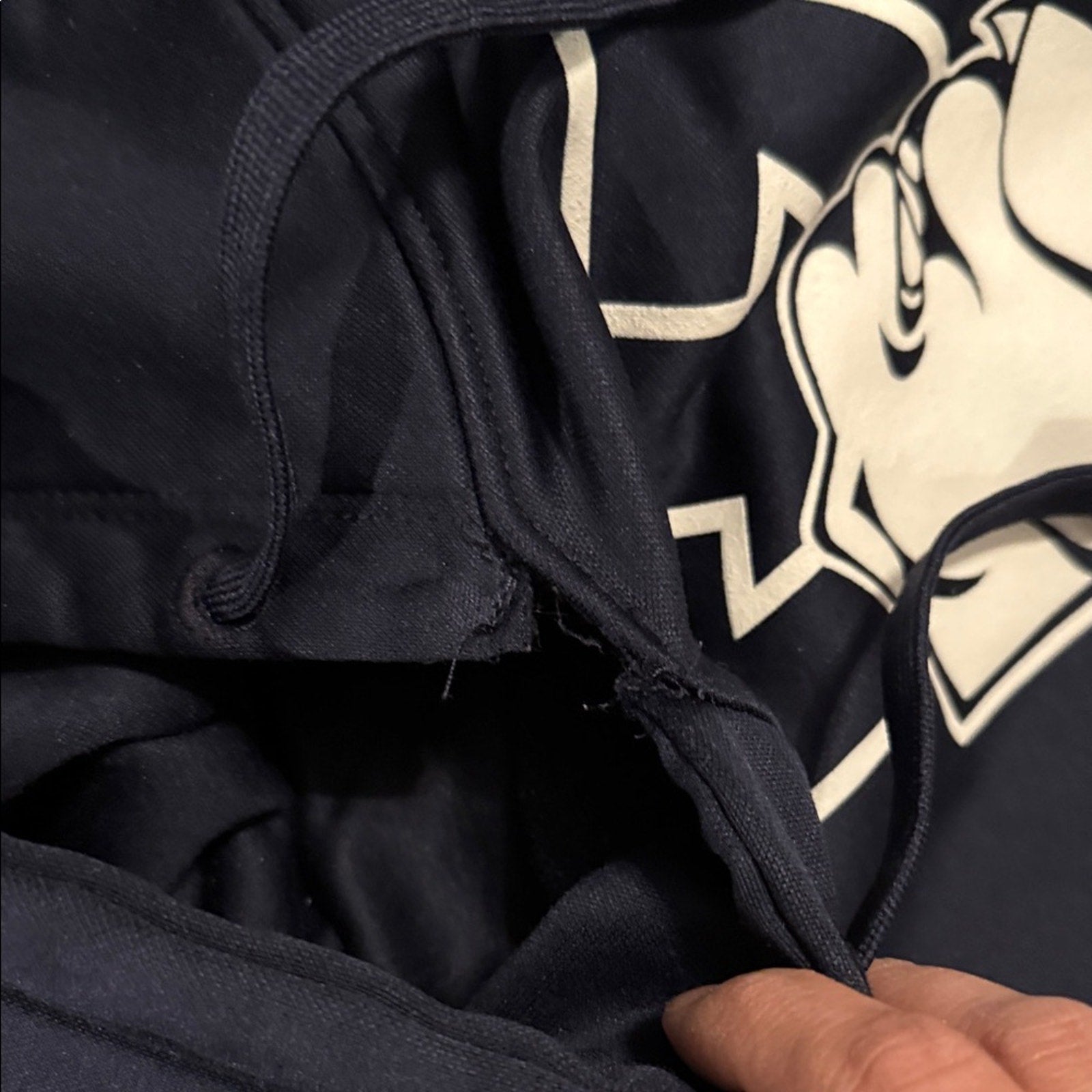 YALE Navy Hoodie with Bulldog Logo Yale unisex small used