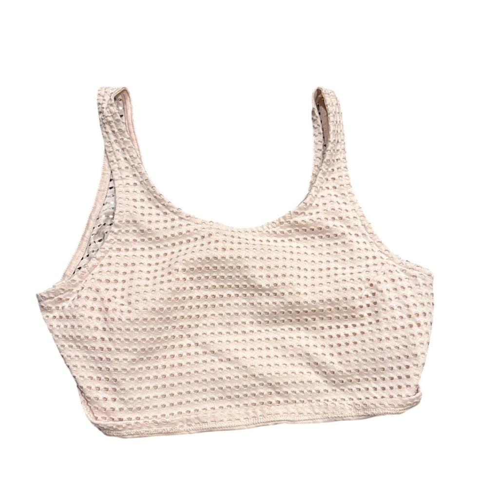 Pink Textured Crop Top express medium used