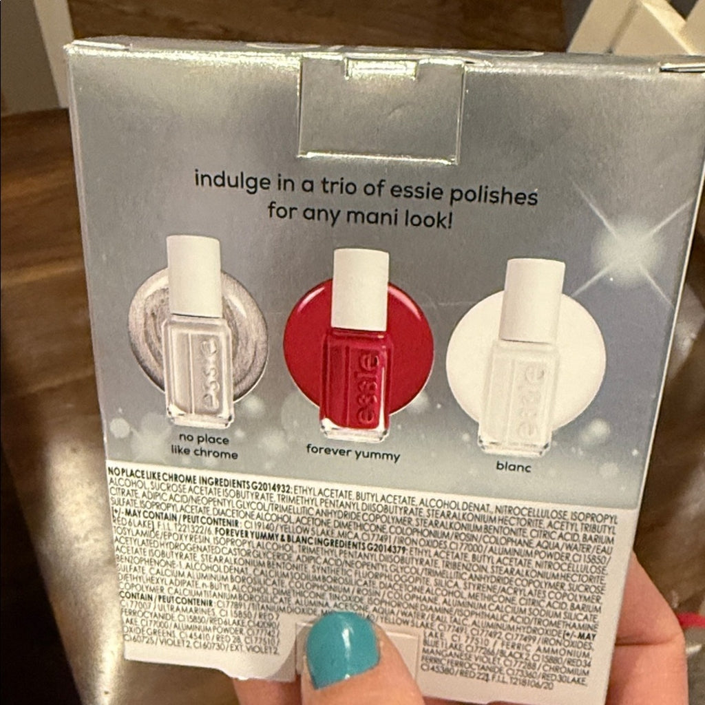 Essie Candy Cane Chrome Nail Polish Trio
