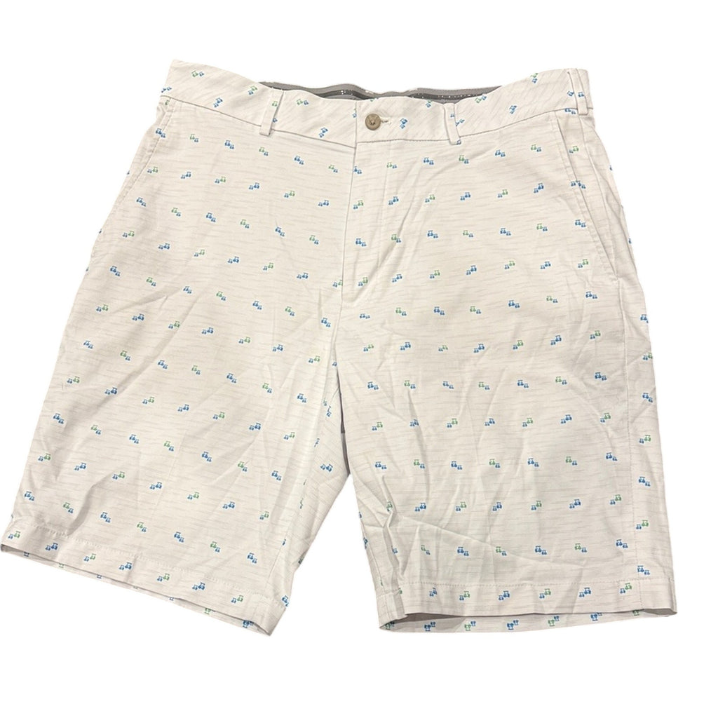 Walter Hagen Men's 35 golf cart White Patterned Shorts used