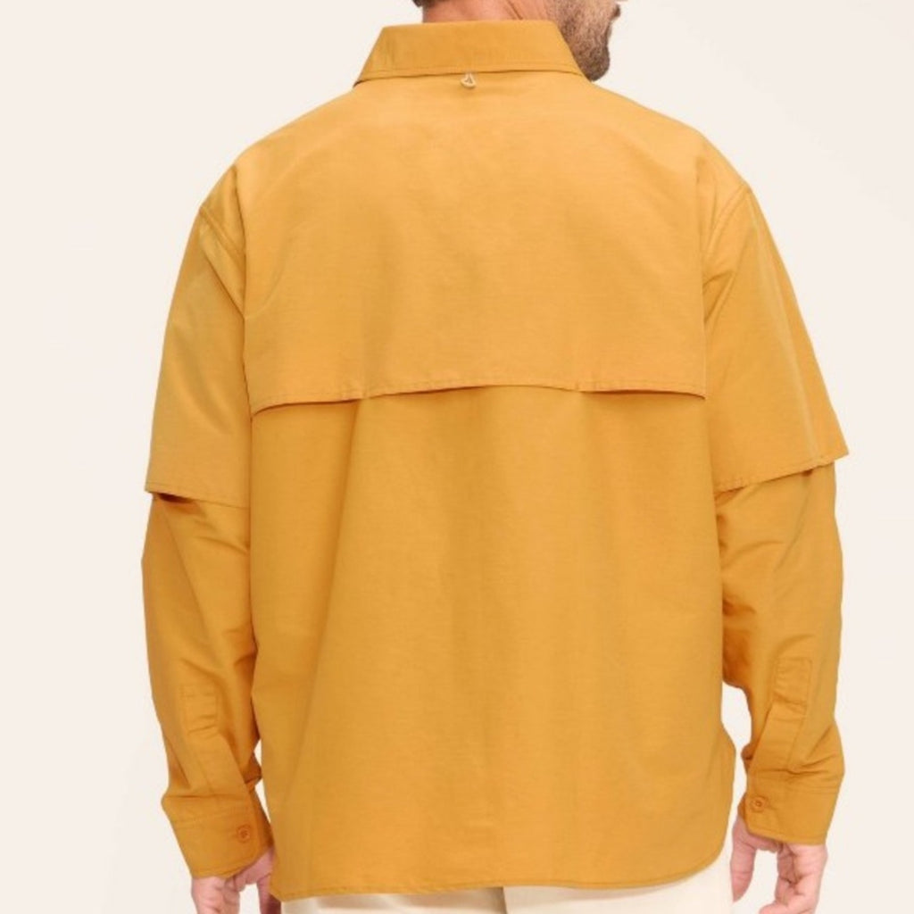 Woolrich Men's Yellow Button-Up Jacket fishing shirt 🎣 size large NEW