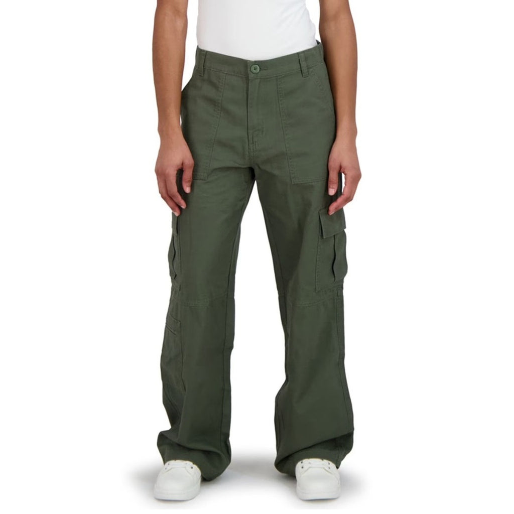 Aeropostale Women’s Olive Cargo Pants Elastic Waist Utility – Medium – NWT